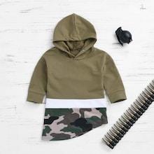 Shein Toddler Boys Contrast Camo Print Hoodie