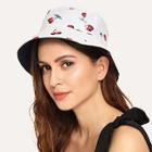 Shein Cherry Print Bucket Hat