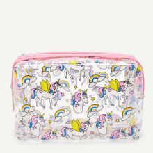 Shein Unicorn Print Clear Makeup Bag