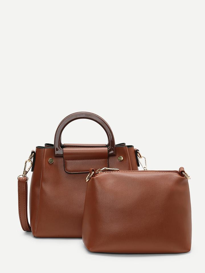 Shein Grab Shoulder Bag With Clutch