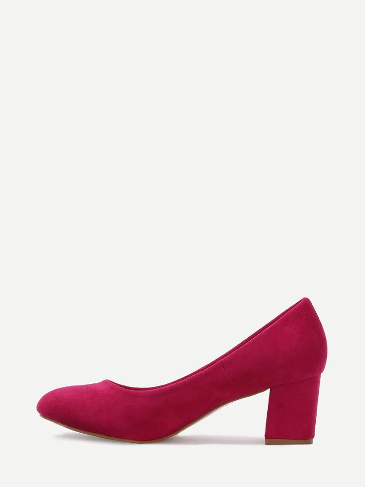 Shein Hot Pink Suede Heels