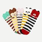 Shein Kids Striped Cartoon Socks 5pairs