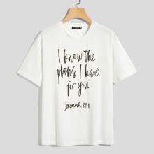 Shein Men Letter Print Short Sleeve T-shirt