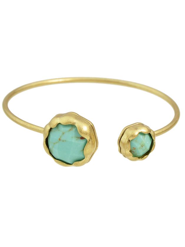 Shein Blue New Rhinestone Open Cuff Bracelet