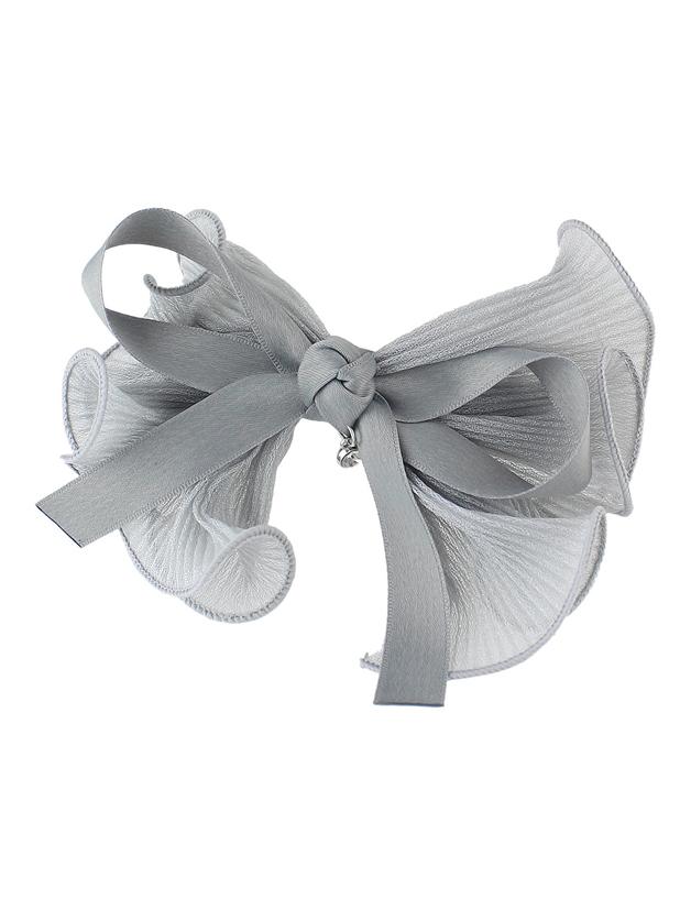 Shein Gray Color Ribbon Big Bowtie Shape Hair Clips Barrettes