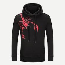 Shein Men Scorpion Print Hooded Long Sleeve Sweatshirt