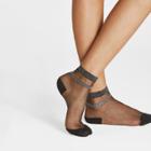 Shein Glitter Hem Mesh Socks