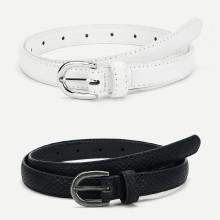 Shein Metal Buckle Design Belt 2pcs