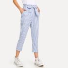 Shein Striped Knot Front Pant