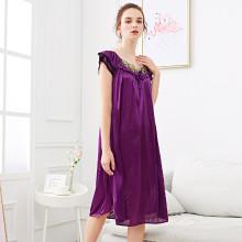 Shein Flower Embroidered Bow Front Night Dress