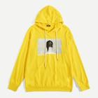 Shein Men Drop Shoulder Graphic Hoodie