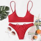 Shein Criss Cross Cami Bikini Set