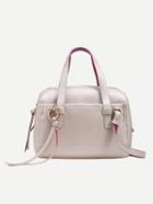 Shein Champagne Pebbled Faux Leather Duffle Bag