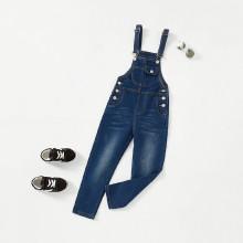 Shein Boys Button Side Denim Overalls