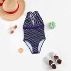 Shein Toddler Girls Criss Cross Polka Dot Swimsuit
