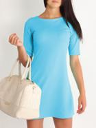 Shein Blue Periwinkle Half Sleeve Straight Dress