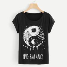 Shein Galaxy Graphic Tee