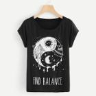 Shein Galaxy Graphic Tee