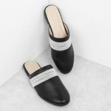 Shein Round Toe Faux Pearl Decorated Flats