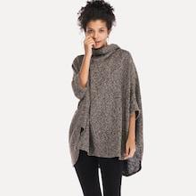 Shein Asymmetrical Batwing Sleeve High-neck Jumper