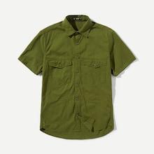 Shein Men Pocket Front Curved Hem Shirt