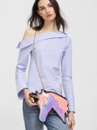 Shein Pink Pu Leather Unicorn Shaped Crossbody Chain Bag
