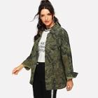 Shein Drop Shoulder Camouflage Jacket