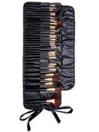 Shein 32pcs Black Professional Makeup Brush Set With Bag