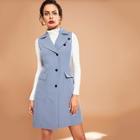 Shein Flap Pocket Buttoned Vest Coat