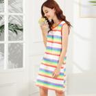 Shein Rainbow Striped Night Dress