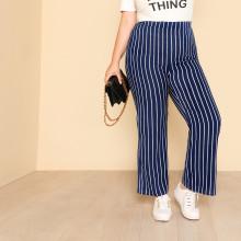 Shein Plus Vertical Striped Palazzo Pants