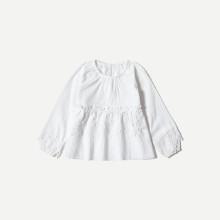 Shein Girls Frill Trim Lace Applique Blouse