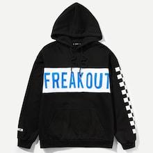 Shein Men Letter Print Hoodie Pullover
