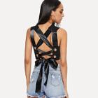 Shein Lace Up Back Crop Top