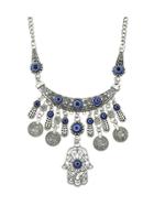 Shein Ethnic Style Coin Hand Shape Statement Collar Necklace