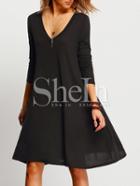 Shein V-cut Tshrit Dress In Jersey