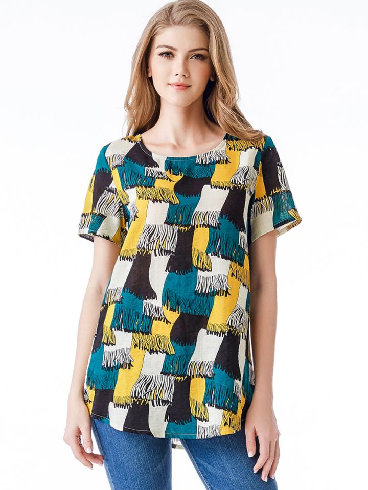 Shein Abstract Print Top