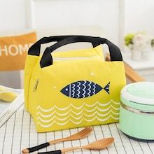 Shein Fish Print Zipper Lunch Bag