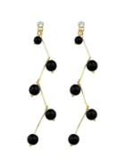 Shein Black Color Latest Fashion Imitation Pearl Long Earrings