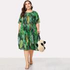 Shein Plus Tropic Print Dress