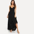 Shein Lace Overlay Backless Maxi Dress