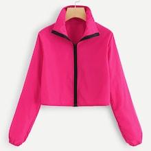Shein Contrast Zipper Detail Jacket