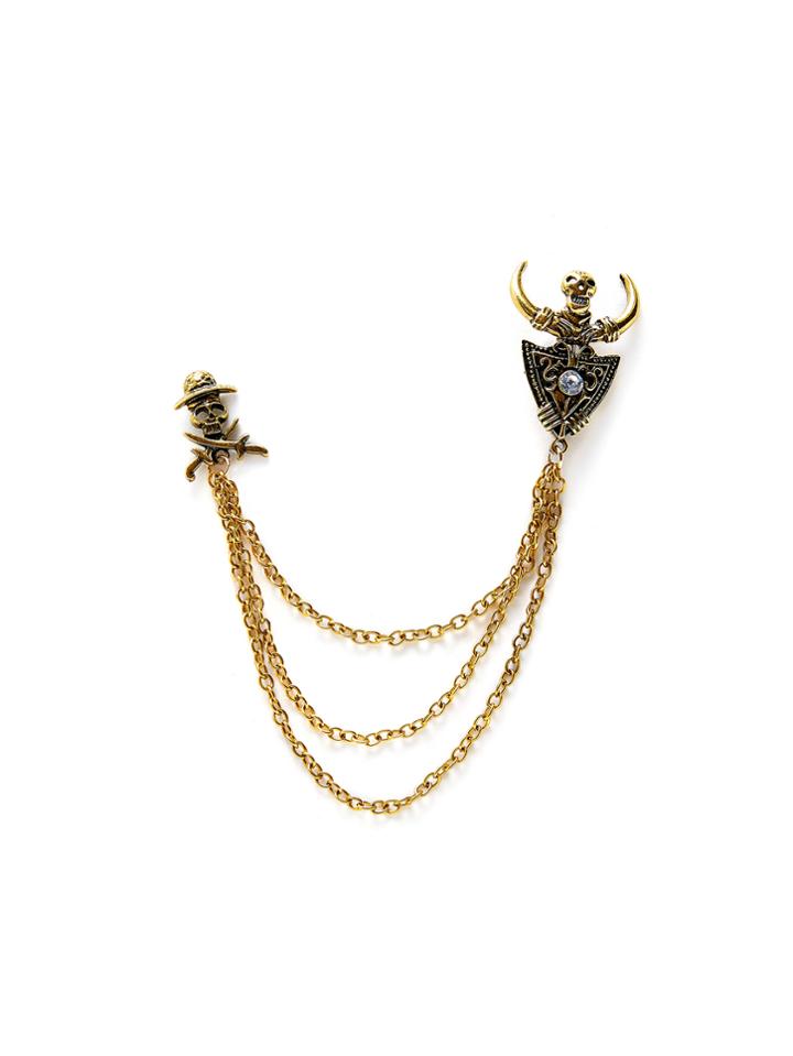 Shein Skeleton Design Chain Brooch