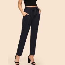 Shein Knot Waist Cigarette Pants