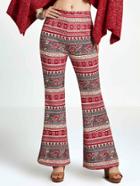 Shein Geometric Print Flare Leg Pants