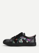 Shein Flower Embroidery Lace Up Trainers