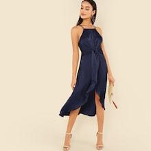 Shein Knot Front Wrap Cami Dress