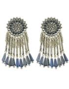 Shein Silver Rhinestone Big Earrings