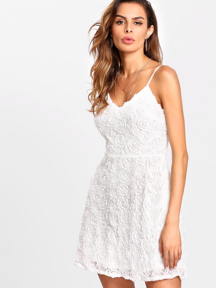 Shein 3d Flower Cami Dress