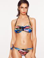 Shein Camouflage Print Halter Side Tie Bikini Set
